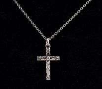 Cross Pendant Necklace In Sterling Silver