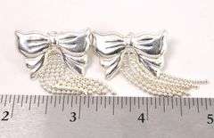 Pretty Bow Stud Earrings In Sterling Silver