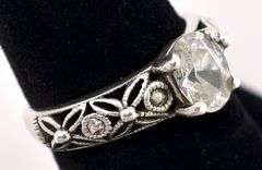 CZ Ring In Sterling Silver