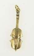 14K Yellow Gold Violin String Music Instrument Vintage Charm/Pendant