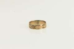 14K Yellow Gold Victorian Ornate Leaf Pattern Baby Band Childs Ring