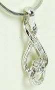 Sterling Diamond Pendant & Chain