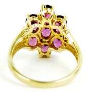 10K Vivid Grape Garnets & Diamonds Ring, 6.5
