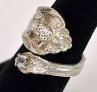 Spoon CZ Ring In Sterling Silver