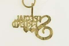 14K Yellow Gold Special Friend Word Cut Out Friendship Charm/Pendant