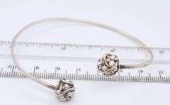 Lot of 2 Vintage 925 Sterling Silver Cuff Bangles