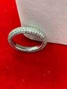 CERTIFIED 14K WHITE GOLD AND DIAMOND ETERNITY BAND