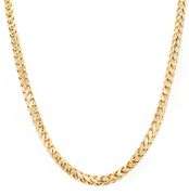 Italian 2.50MM Polished Wheat Chain Necklace in 14K
