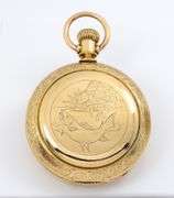 Rare 1882 Hampden Gold Filled Pocket Watch