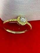 14K YELLOW GOLD AND DIAMOND RING