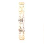14K Yellow Gold Chinese Fortune Happiness Health Symbol Bracelet