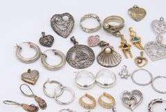 Vintage 925 Sterling Silver Group Lot of Misc Jewelry