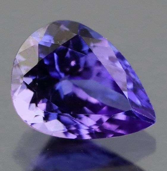 Pear cut 1.35ct blue violet Tanzanite