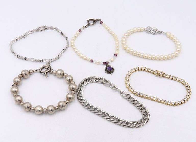 Lot of Vintage 925 Sterling Silver Bracelets