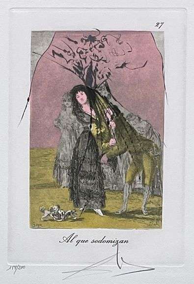 Original Hand Signed Dali from Les Caprices de Goya Suite