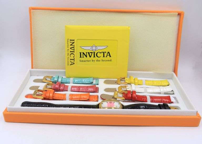 Invicta Lupah Watch with Extra Multi Color Straps