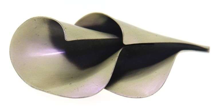 Sterling Silver Matte Double Swirl Pin