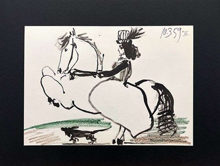 Very Collectible Pablo Picasso Lithograph from Toros y Toreros Circa 1961