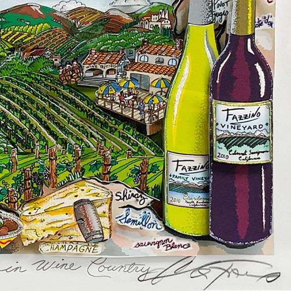 A Tasting in Wine Country by Fazzino, Charles