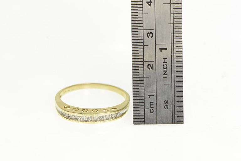 10K Yellow Gold 0.33 Ctw Love You 2000 Diamond Wedding Band Ring