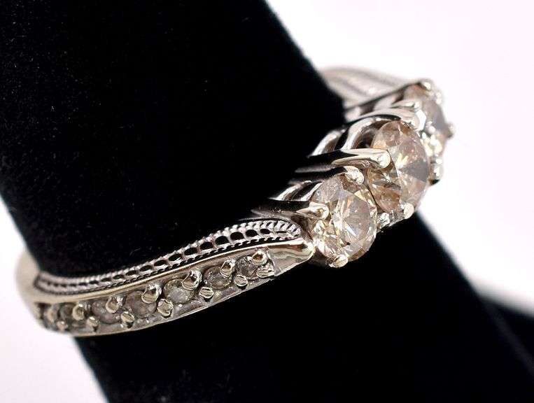 Fantastic Fancy Pink Diamond Ring In 14K White Gold