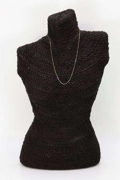 10k Yellow Gold Solid Box Link Chain 1mm Necklace 16"