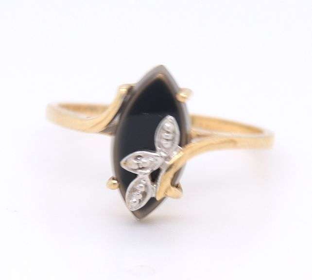 One Lot Include Three 10KT Yellow Gold Color Stone Ring