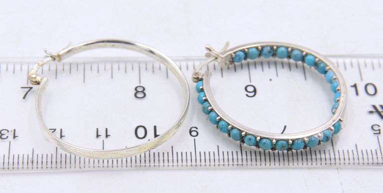 Group Lot of Vintage 925 Sterling Silver Earrings