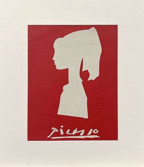 Rare Pablo Picasso Offset Lithograph from Silhoutte