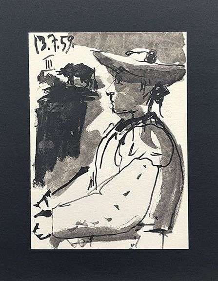 Very Collectible Pablo Picasso Lithograph from Toros y Toreros Circa 1961