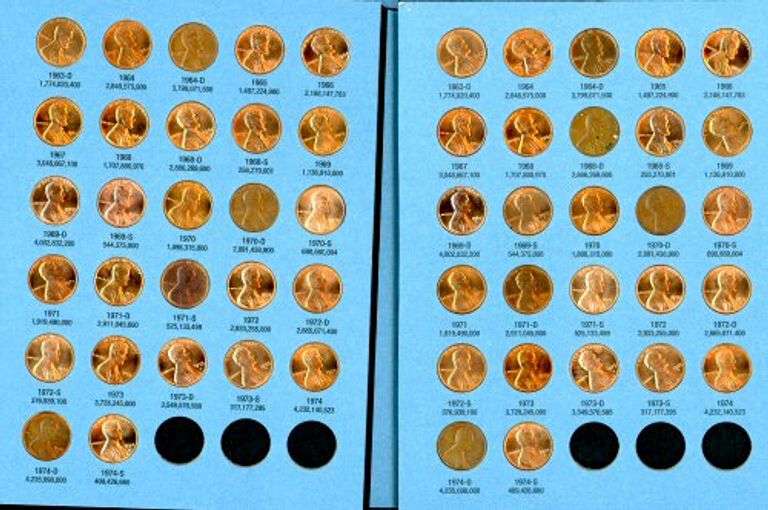 2 Lincoln Wheat Cent Albums: 1941 – 1974-S