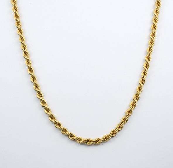 Popular 14k YG Rope Necklace