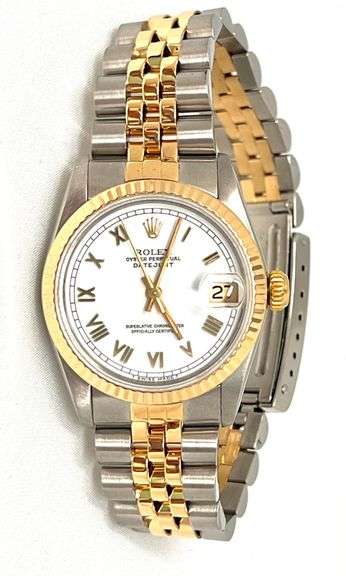 ROLEX DATEJUST WHITE ROMAN DIAL