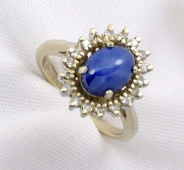 Estate 14K WG Linde Star Sapphire Ring