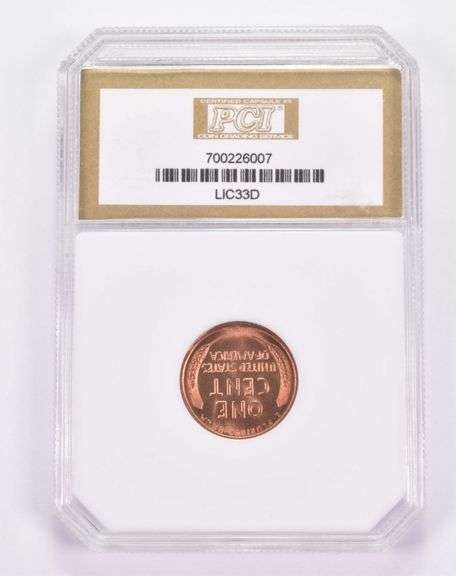 MS66 Red 1933-D Lincoln Wheat Cent - Graded PCI