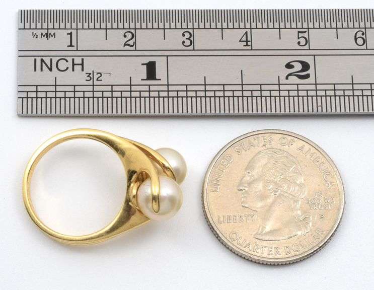 Classic Lustrous Double Pearl Ring