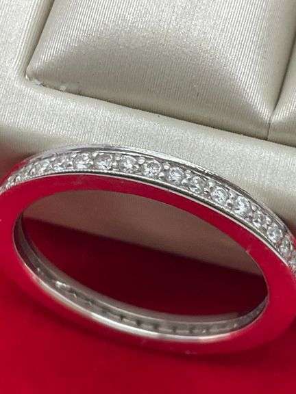 14KT White Gold Diamond Eternity Band