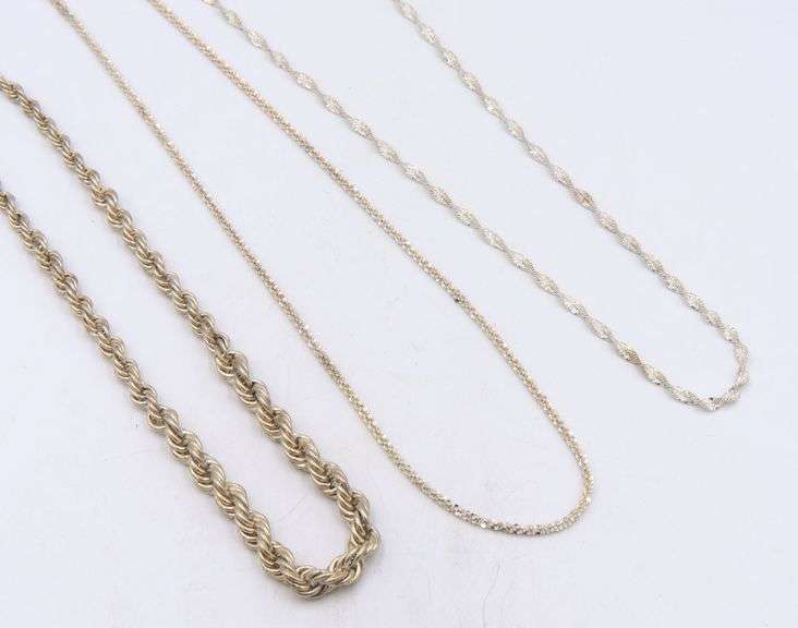 Vintage 925 Sterling Silver Lot of 3 Chains