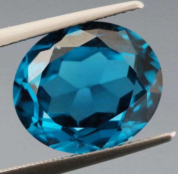 Huge! London blue 9.03ct Brazilian Topaz