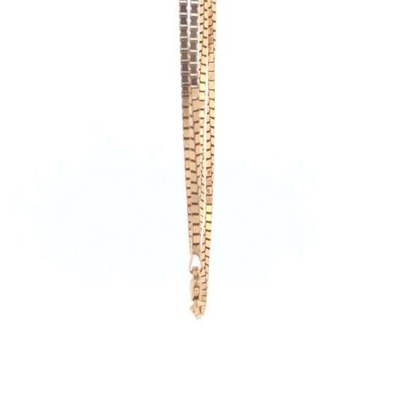 10K Yellow Gold 1.5mm Thick Box Link Classic Square Chain Necklace