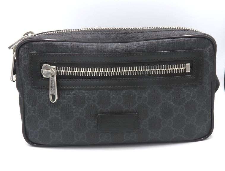 Preowned Gucci GG Black Belt Bag