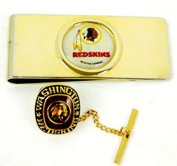 Vintage Redskins Money Clip and Tie Pin