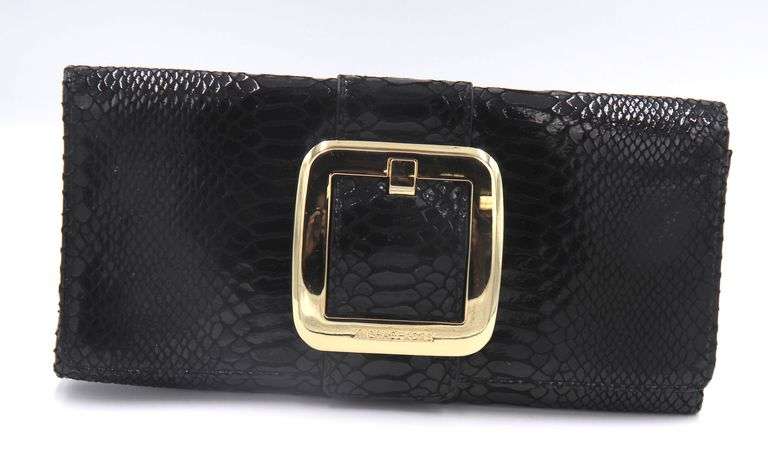 Michael Kors Gold and Black Clutch