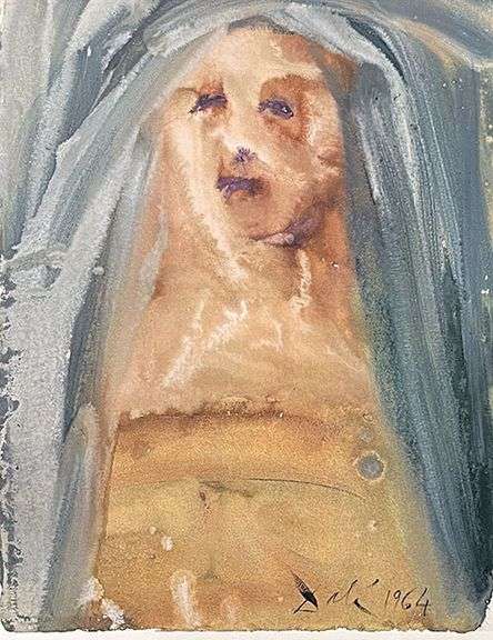 Rare Salvador Dali Biblia Sacra Lithograph Circa 1960's