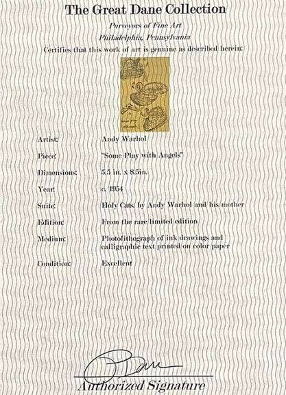 Very Collectable Limited Edition Andy Warhol from Holy Cats Suite