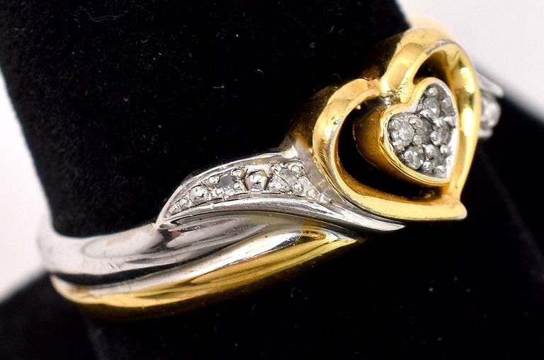 Vermeil Heart Ring in Sterling Silver