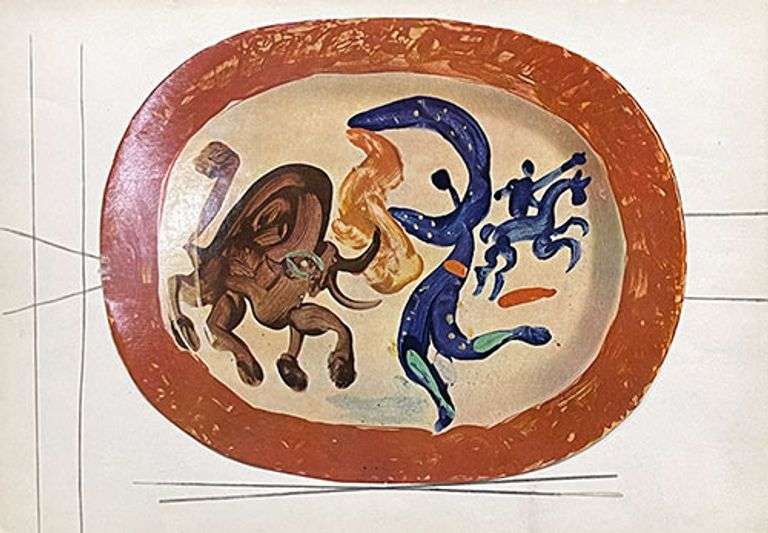 Very Rare Picasso Offset Lithograph in Gloss Coated from 1948