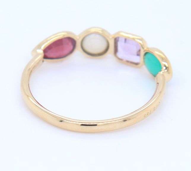 Fabulous 18kt Tous Multi Gemstone Band