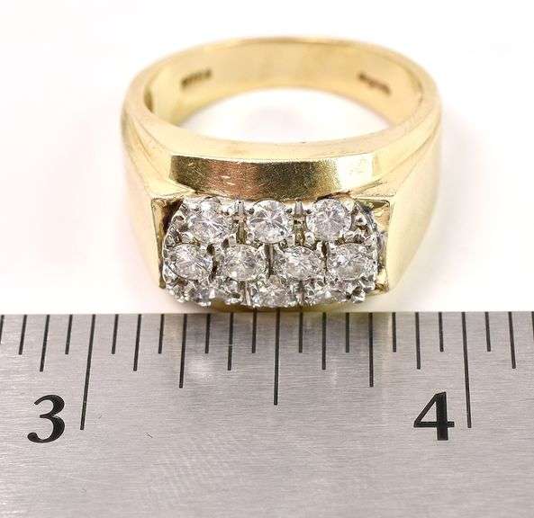 Glorious Diamond Men's Ring in 14K Yellow Gold