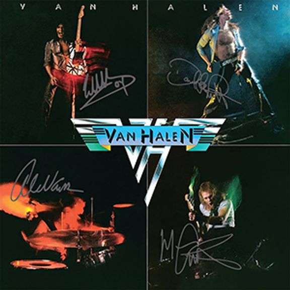 Van Halen Self-Titled Facsimile Signed Album LP